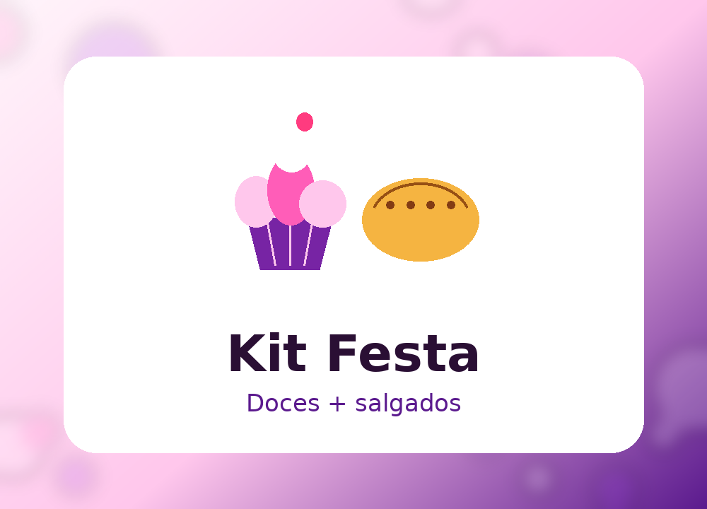 Kit festa especial da Izabel Doces e Salgados